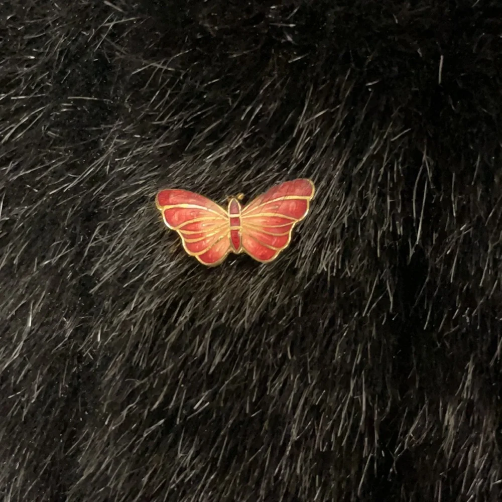 Pink Butterfly Pin Brooch